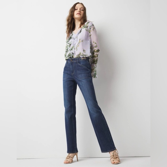 White House Black Market Dark Blue Flare Jeans